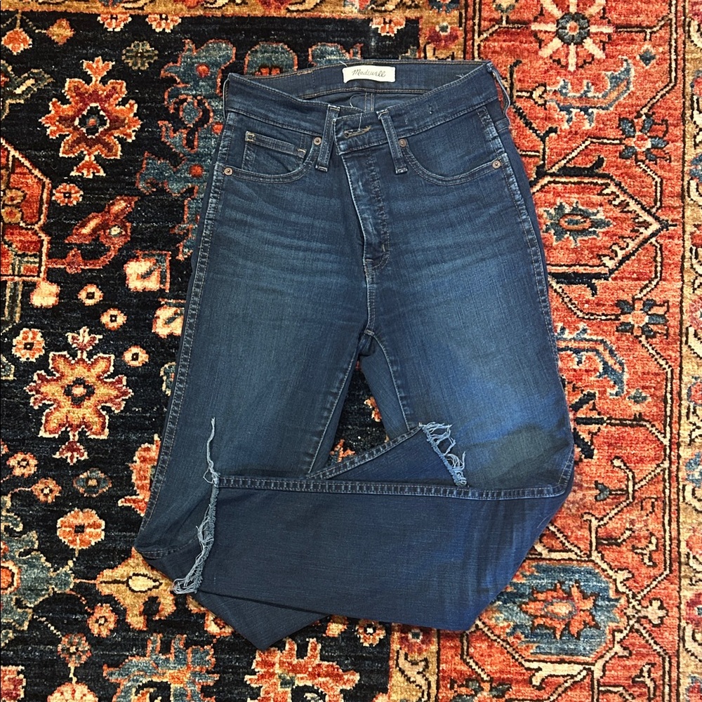 Madewell High-Rise Skinny Jeans in Deep Blue